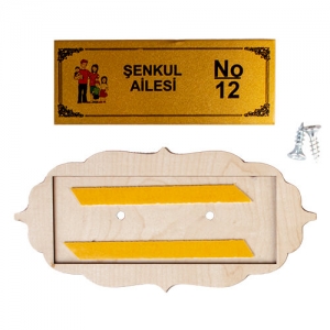 - Dekoratif Ahşap Kapı İsimliği (Akça) (1)  - Dekoratif Ahşap Kapı İsimliği (Akça) (1)