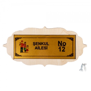- Dekoratif Ahşap Kapı İsimliği (Akça)  - Dekoratif Ahşap Kapı İsimliği (Akça)