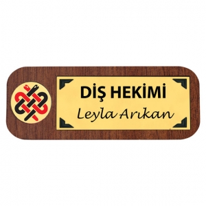 - Ahşap Kapı İsimliği (Ceviz)  - Ahşap Kapı İsimliği (Ceviz)