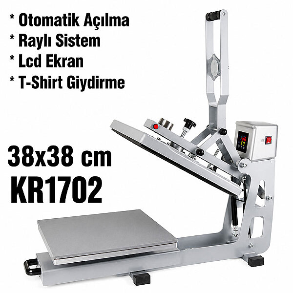 Otomatik Transfer Baskı Presi 38x38 cm - 2