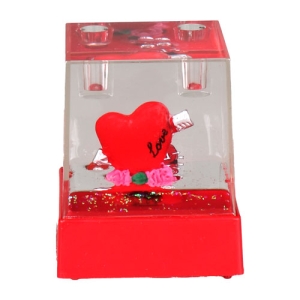 - Işıklı Müzikli Kalemlik Küp Kar Küresi  - Işıklı Müzikli Kalemlik Küp Kar Küresi