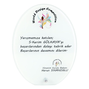 - Sublimasyon Cam Plaket 18x14 cm - Beyaz Kaplamalı  - Sublimasyon Cam Plaket 18x14 cm - Beyaz Kaplamalı