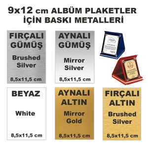 - Küçük Boy Plaket için Baskı Metali 8.5x11.5 cm  - Küçük Boy Plaket için Baskı Metali 8.5x11.5 cm