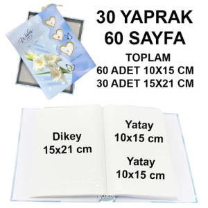 - Kutulu 90'lık Fotoğraf Albümü 10x15 & 15x21 cm Mavi (1)  - Kutulu 90'lık Fotoğraf Albümü 10x15 & 15x21 cm Mavi (1)