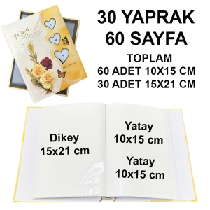 - Kutulu 90'lık Fotoğraf Albümü 10x15 & 15x21 cm Sarı (1)  - Kutulu 90'lık Fotoğraf Albümü 10x15 & 15x21 cm Sarı (1)