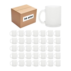  - Kutusuz 1 Koli Sublimasyon Buzlu Cam Kupa (36 Adet)