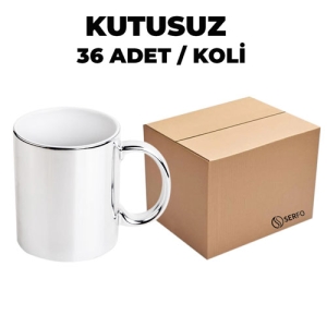 Kutusuz 1 Koli Sublimasyon Porselen Gümüş Metalik Kupa (36 Adet) - 3