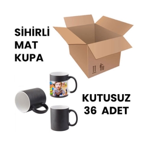Kutusuz 1 Koli Sublimasyon Porselen Mat Siyah Kupa (36 adet) - 4
