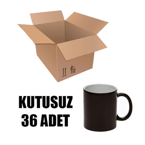 Kutusuz 1 Koli Sublimasyon Porselen Siyah Kupa (36 adet) - 5