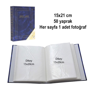  - Lacivert 100 lük 15x21cm Fotoğraf Albümü (1)
