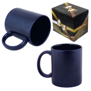 KAPLAMASIZ Porselen Mat Lacivert Kupa - Kutulu - 3