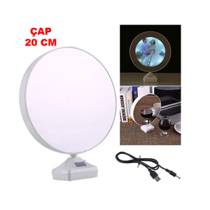 - Butonlu Sihirli Led Ayna Çerçeve-Yuvarlak 20 cm  - Butonlu Sihirli Led Ayna Çerçeve-Yuvarlak 20 cm