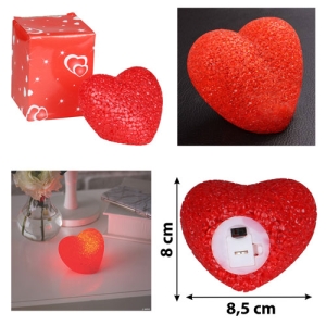 - Led Işıklı Silikon Kırmızı Kalp Gece Lambası (1)  - Led Işıklı Silikon Kırmızı Kalp Gece Lambası (1)