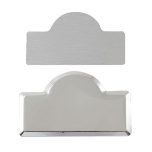 Lüks Kubbeli Metal Yaka İsimliği (Gümüş) - 3