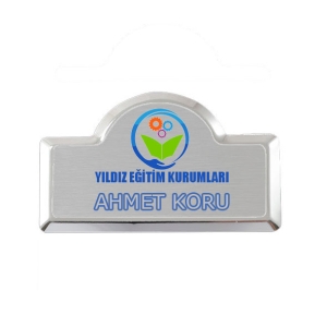 - Lüks Kubbeli Metal Yaka İsimliği (Gümüş) (1)  - Lüks Kubbeli Metal Yaka İsimliği (Gümüş) (1)