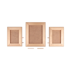  - Masaüstü Altın Ahşap Çerçeve - Üçlü (1)