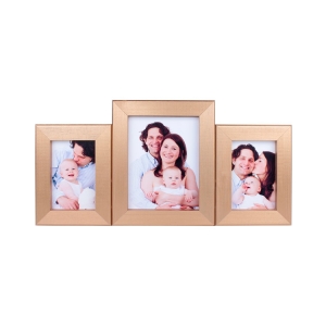 Masaüstü Altın Ahşap Çerçeve - Üçlü - 3