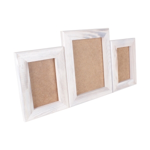 Masaüstü Beyaz Ahşap Çerçeve - Üçlü - 4