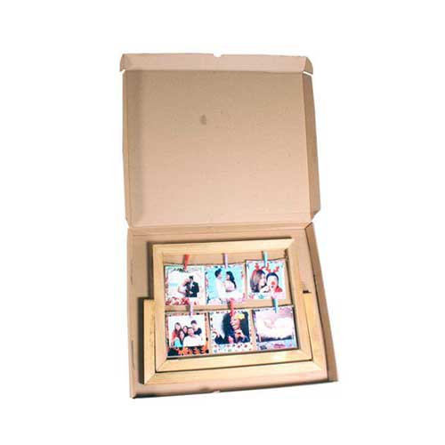 Masaüstü Çift İpli Mandallı Ahşap Fotoğraf Çerçevesi - 3