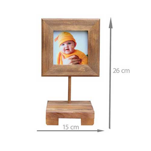 Masaüstü Eskitme Ahşap Fotoğraf Çerçevesi -Tekli