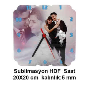 HDF Kare  Saat  20X20 cm - 4