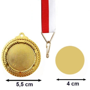 - Sublimasyon Altın Madalya 5.5 cm  - Sublimasyon Altın Madalya 5.5 cm
