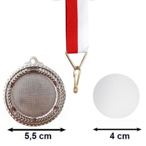 - Sublimasyon Gümüş Madalya 5.5 cm  - Sublimasyon Gümüş Madalya 5.5 cm