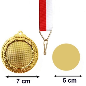 - Sublimasyon Altın Madalya 7 cm  - Sublimasyon Altın Madalya 7 cm