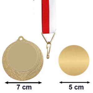 - Sublimasyon Altın Madalya 7 cm  - Sublimasyon Altın Madalya 7 cm