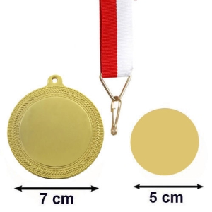 - Sublimasyon Altın Madalya 7 cm   - Sublimasyon Altın Madalya 7 cm