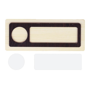 - MDF Kapı İsimliği 18.5x6 cm - Beyaz Metalli (1)  - MDF Kapı İsimliği 18.5x6 cm - Beyaz Metalli (1)