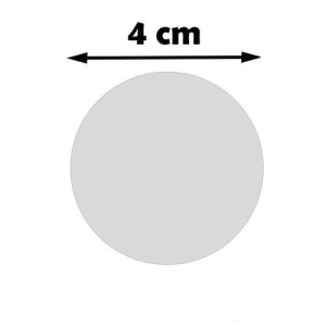 - Sublimasyon Madalya Göbeği 4 cm - Aynalı Gümüş  - Sublimasyon Madalya Göbeği 4 cm - Aynalı Gümüş