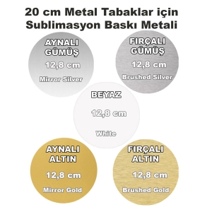- Metal Tabaklar İçin Sublimasyon Baskı Metali 12,8 cm  - Metal Tabaklar İçin Sublimasyon Baskı Metali 12,8 cm
