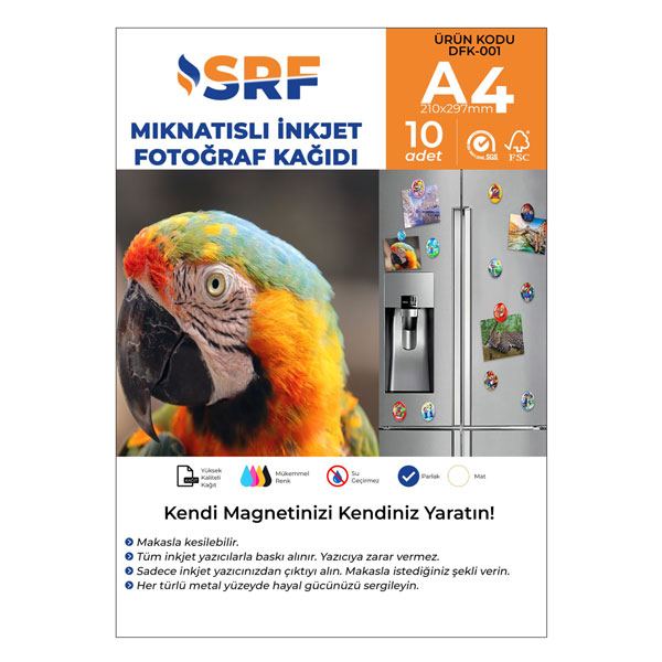 SRF Mıknatıslı (Magnet) İnkjet Fotoğraf Kağıdı (10 adet A4) - 1