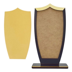 Sublimasyon Metal Baskılı  Ahşap Plaket - Altın Metalli - 3