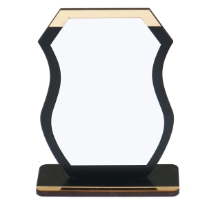 - Sublimasyon Metal Baskılı Siyah Ahşap Plaket - Beyaz Metalli  - Sublimasyon Metal Baskılı Siyah Ahşap Plaket - Beyaz Metalli