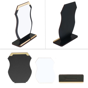 - Sublimasyon Metal Baskılı Siyah Ahşap Plaket - Beyaz Metalli (1)  - Sublimasyon Metal Baskılı Siyah Ahşap Plaket - Beyaz Metalli (1)