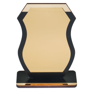 - Sublimasyon Metal Baskılı Siyah Ahşap Plaket - Altın Metalli  - Sublimasyon Metal Baskılı Siyah Ahşap Plaket - Altın Metalli