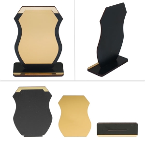 - Sublimasyon Metal Baskılı Siyah Ahşap Plaket - Altın Metalli (1)  - Sublimasyon Metal Baskılı Siyah Ahşap Plaket - Altın Metalli (1)