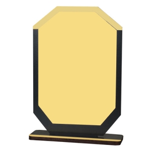 - Sublimasyon Metal Baskılı Siyah Ahşap Plaket - Altın Metalli  - Sublimasyon Metal Baskılı Siyah Ahşap Plaket - Altın Metalli