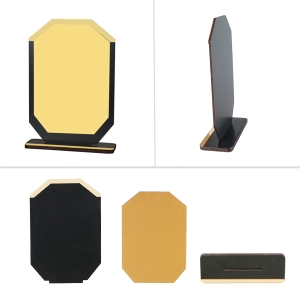 - Sublimasyon Metal Baskılı Siyah Ahşap Plaket - Altın Metalli (1)  - Sublimasyon Metal Baskılı Siyah Ahşap Plaket - Altın Metalli (1)