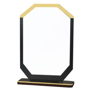 - Sublimasyon Metal Baskılı Siyah Ahşap Plaket - Beyaz Metalli  - Sublimasyon Metal Baskılı Siyah Ahşap Plaket - Beyaz Metalli