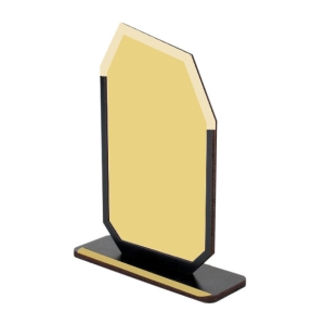 - Sublimasyon Metal Baskılı Siyah Ahşap Plaket - Altın Metalli   - Sublimasyon Metal Baskılı Siyah Ahşap Plaket - Altın Metalli