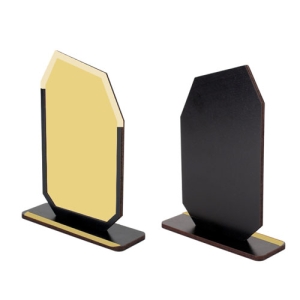 - Sublimasyon Metal Baskılı Siyah Ahşap Plaket - Altın Metalli (1)  - Sublimasyon Metal Baskılı Siyah Ahşap Plaket - Altın Metalli (1)