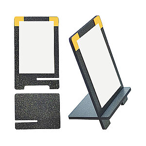 Sublimasyon Simli Siyah Ahşap Plaket 13x21 cm - Beyaz Metalli (1)