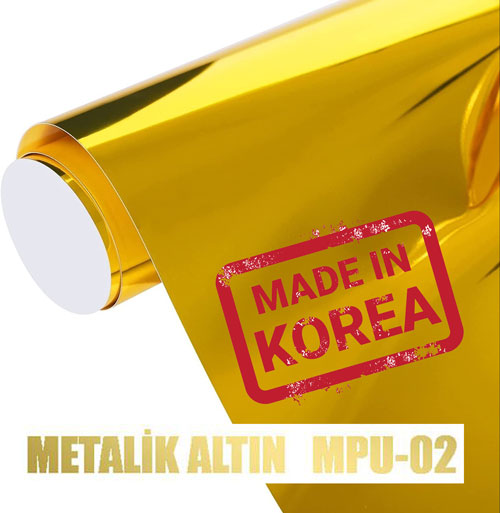 Metalik Altın Flex PU Tekstil Transfer Folyosu - 51 cm x 1 metre - 2