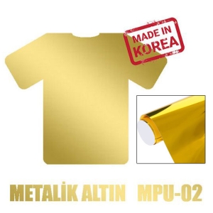Metalik Altın Flex PU Tekstil Transfer Folyosu - 51 cm x 1 metre