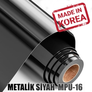 Metalik Siyah PU Tekstil Transfer Folyosu - 51 cm x 1 metre (1)