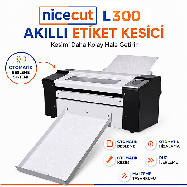 NICECUT L300 Otomatik Etiket ve Sticker Kesim Makinesi - 3