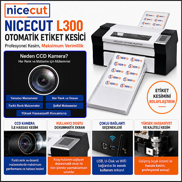 NICECUT L300 Otomatik Etiket ve Sticker Kesim Makinesi - 4